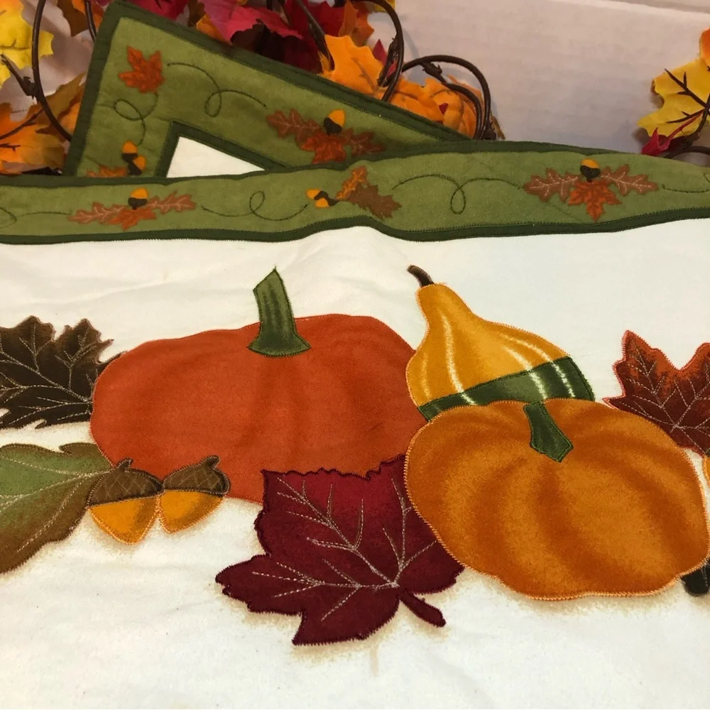 Set Of 2 Fall Target Harvest Table Placemats Fall Leaves Pumpkins Squash